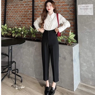 Quần Tây Baggy Nữ Ngọc Anh Gol Lưng Cạp Cao - Form Chuẩn Tôn Dáng, Phù Hợp Công Sở & Đi Học - Mã 118 Giá 119k