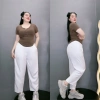 Quần tây bigsize nữ 9 tấc lưng chun khuy cài cotton lạnh công sở - 159k 2