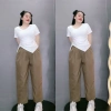 Quần tây bigsize nữ 9 tấc lưng chun khuy cài cotton lạnh công sở - 159k 3