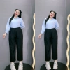 Quần tây bigsize nữ 9 tấc lưng chun khuy cài cotton lạnh công sở - 159k 4
