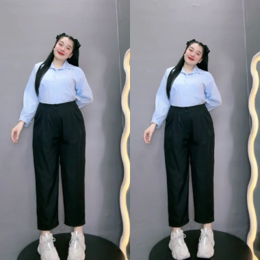 Quần tây bigsize nữ 9 tấc lưng chun khuy cài cotton lạnh công sở - 159k 4 Quần tây bigsize nữ 9 tấc lưng chun khuy cài cotton lạnh công sở - 159k 4