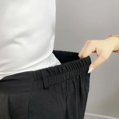 Quần Tây Bigsize Nữ Baggy 9 Tấc Lưng Cao Cạp Chun Phong cách công sở chubby