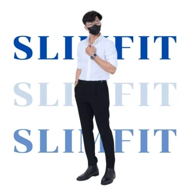 Quần tây công sở AKUBA slimfit, nút gài điều chỉnh, vải chống nhăn, giá chỉ 299k 4