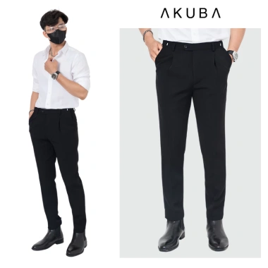 Quần tây công sở AKUBA slimfit, nút gài điều chỉnh, vải chống nhăn, giá chỉ 299k 10