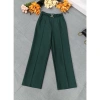 Quần tây công sở cao cấp ống suông, phối khoen, ống rộng - Giá chỉ 238.000₫ (giảm từ 292.740₫) 3