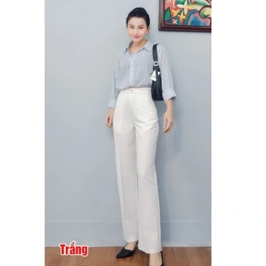 Quần tây công sở cao cấp ống suông, phối khoen, ống rộng - Giá chỉ 238.000₫ (giảm từ 292.740₫)