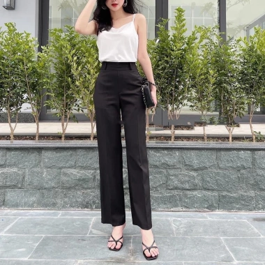 Quần tây công sở HANAA khoá sau dáng đứng suông cạp xếp ly - Giá chỉ 185.000₫
