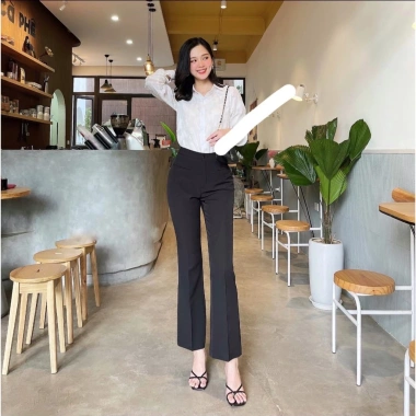 Quần tây công sở HINSTORE ống loe dáng lửng cúc túi bổ 132 - Giá chỉ 199.000₫ 3