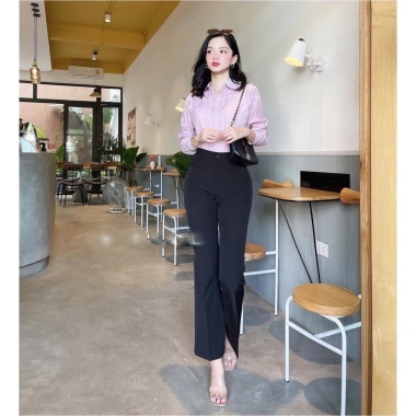 Quần tây công sở HINSTORE ống loe dáng lửng cúc túi bổ 132 - Giá chỉ 199.000₫ 5