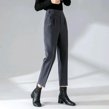 Quần tây công sở MIE baggy vạt lệch cúc hông lưng thun - Giá chỉ 209.000 VND