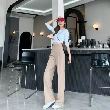 Quần tây công sở nấm lùn, form ống suông lưng cao, khóa kéo vô hình, bigsize - 106.554₫