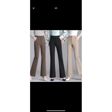Quần tây công sở nữ bigsize 40-75kg ống vảy loe lưng cao hack dáng đi học, chỉ 125k 5