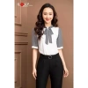 Quần tây công sở nữ lưng cao, khóa sườn, dáng baggy, vải tuyết mưa mềm, phối đai xinh 8