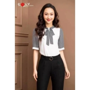 Quần tây công sở nữ lưng cao, khóa sườn, dáng baggy, vải tuyết mưa mềm, phối đai xinh 8