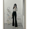 Quần tây công sở nữ ống loe 1 khuy, cạp lưng cao, vải tuyết mưa - 110k 6