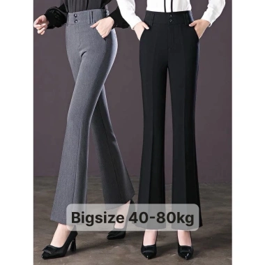 Quần tây công sở nữ ống loe lưng cao bigsize 40-75kg mã 555 Giá ưu đãi 125k