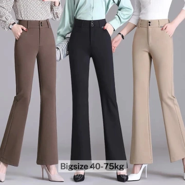 Quần tây công sở nữ ống loe lưng cao bigsize 40-75kg mã 555 Giá ưu đãi 125k 2