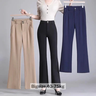 Quần tây công sở nữ ống loe lưng cao bigsize 40-75kg mã 555 Giá ưu đãi 125k 4