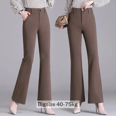 Quần tây công sở nữ ống loe lưng cao bigsize 40-75kg mã 555 Giá ưu đãi 125k 5