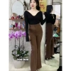 Quần tây công sở nữ ống loe lưng cao, size lớn 40-75kg, tôn dáng, giá 125.000₫