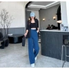 Quần tây công sở nữ ống suông xanh coban - Thiết kế 02 - Giá ưu đãi 228k 2