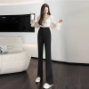 Quần Tây Công Sở Ống Loe Cạp Cao Dáng Dài 1 Khuy Vải Tuyết Mưa - Giá chỉ 85k 2