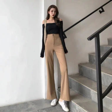 Quần Tây Công Sở Ống Loe Cạp Cao Dáng Dài 1 Khuy Vải Tuyết Mưa - Giá chỉ 85k 4 Quần Tây Công Sở Ống Loe Cạp Cao Dáng Dài 1 Khuy Vải Tuyết Mưa - Giá chỉ 85k 4