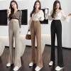 Quần Tây Công Sở Ống Loe Cạp Cao Dáng Dài 1 Khuy Vải Tuyết Mưa - Giá chỉ 85k 6