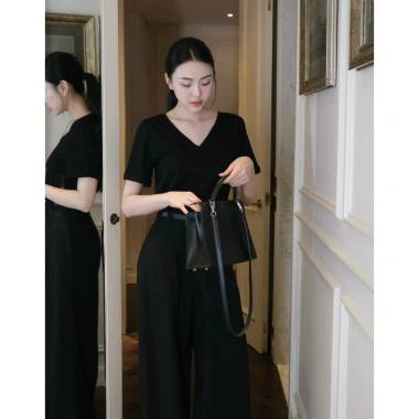 Quần tây công sở ống xuông rộng 102cm, lưng cao, chất cheo Ý, không nặn, size đầy đủ, chỉ 364.000đ 3