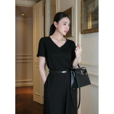 Quần tây công sở ống xuông rộng 102cm, lưng cao, chất cheo Ý, không nặn, size đầy đủ, chỉ 364.000đ 4