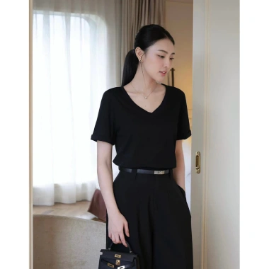 Quần tây công sở ống xuông rộng 102cm, lưng cao, chất cheo Ý, không nặn, size đầy đủ, chỉ 364.000đ 5