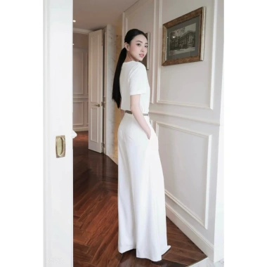 Quần tây công sở ống xuông rộng 102cm, lưng cao, chất cheo Ý, không nặn, size đầy đủ, chỉ 364.000đ 7