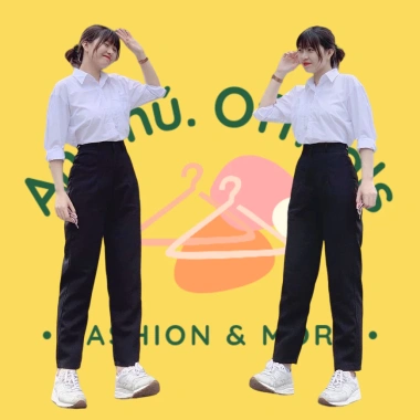 Quần Tây Đen Lưng Cao Vừa Học Sinh Nữ, Cúc Cài, Baggy Co Giãn Nhẹ, Phù Hợp Đi Học Công Sở