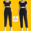 Quần Tây Đen Lưng Cao Vừa Học Sinh Nữ, Cúc Cài, Baggy Co Giãn Nhẹ, Phù Hợp Đi Học Công Sở 2