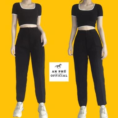 Quần Tây Đen Lưng Cao Vừa Học Sinh Nữ, Cúc Cài, Baggy Co Giãn Nhẹ, Phù Hợp Đi Học Công Sở 2 Quần Tây Đen Lưng Cao Vừa Học Sinh Nữ, Cúc Cài, Baggy Co Giãn Nhẹ, Phù Hợp Đi Học Công Sở 2