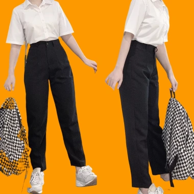 Quần Tây Đen Lưng Cao Vừa Học Sinh Nữ, Cúc Cài, Baggy Co Giãn Nhẹ, Phù Hợp Đi Học Công Sở 4 Quần Tây Đen Lưng Cao Vừa Học Sinh Nữ, Cúc Cài, Baggy Co Giãn Nhẹ, Phù Hợp Đi Học Công Sở 4