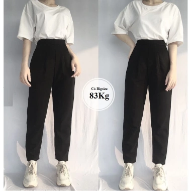 Quần Tây Đi Học Chun Sau Vải Tuyết Mưa Dây Kéo Bên Sườn Bigsize 83kg Giá 115k