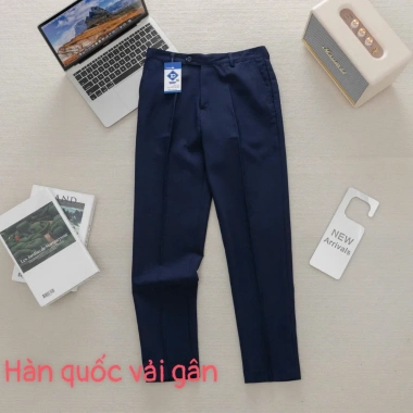 Quần tây học sinh nam cấp 2 Vải Ngựa Giãn Hàn Quốc 3 màu xanh đen, ống rộng, chất cao cấp - Giá 119k 3
