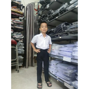 Quần tây học sinh nam nữ dài lưng thun xanh đen kaki - Giá ưu đãi 128k (Cấp 1-3) 4