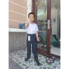 Quần tây học sinh nam nữ dài lưng thun xanh đen kaki - Giá ưu đãi 128k (Cấp 1-3) 8