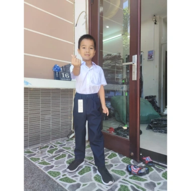 Quần tây học sinh nam nữ dài lưng thun xanh đen kaki - Giá ưu đãi 128k (Cấp 1-3) 8