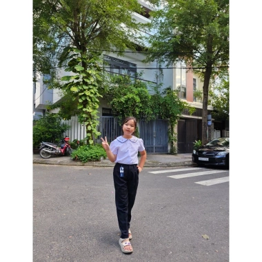 Quần tây học sinh nam nữ dài lưng thun xanh đen kaki - Giá ưu đãi 128k (Cấp 1-3) 9