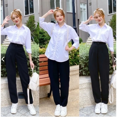 Quần Tây Học Sinh Nữ 2 Ly Khuy Giữa Vải Tuyết Mưa Dày, Lưng Cao Dáng Bigsize Giá 125k