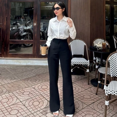 Quần tây hơi loe Dens.clothing dài 103cm - Giá ưu đãi 340.990₫, thoáng mát