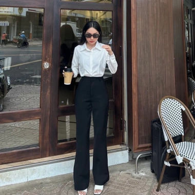 Quần tây hơi loe Dens.clothing dài 103cm - Giá ưu đãi 340.990₫, thoáng mát