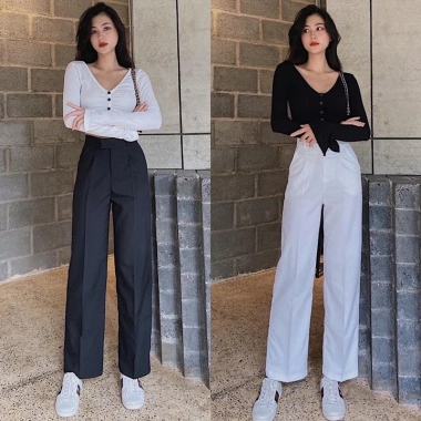 Quần Tây Kaki Culottes Dáng Suông Lưng Cao - Xịn Xò Giá 340.000 (Giảm 91.800) 6