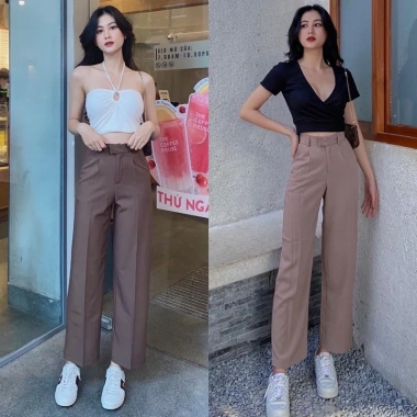Quần Tây Kaki Culottes Dáng Suông Lưng Cao - Xịn Xò Giá 340.000 (Giảm 91.800) 7