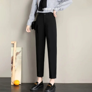 Quần Tây Lưng Cao Nữ Baggy Vải Ống Đứng LynZam Siêu Xinh Đi Làm Đi Học Giá ưu đãi 270k