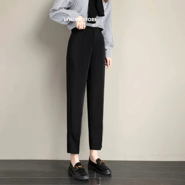 Quần Tây Lưng Cao Nữ Baggy Vải Ống Đứng LynZam Siêu Xinh Đi Làm Đi Học Giá ưu đãi 270k