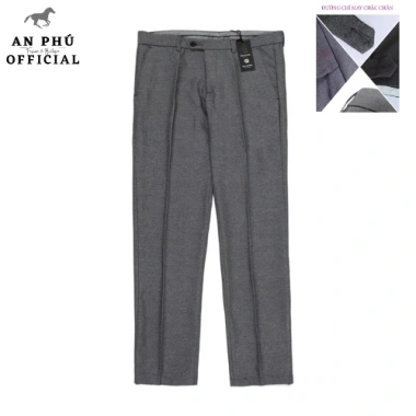 Quần tây nam AP30 ống đứng trung niên vải không phai màu đen - giảm còn 109.000₫